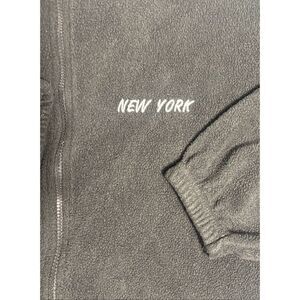 New York City Zip Up Fleece Sweater Tipsy Brand Size 2XL XXL Black